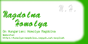 magdolna homolya business card